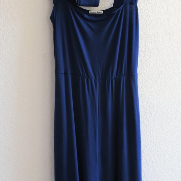 Reformation Fit & Flare Tie Front Jersey Midi Dres - Picture 5 of 10